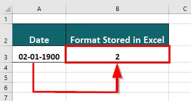 How Excel Stores Dates Step 3-3