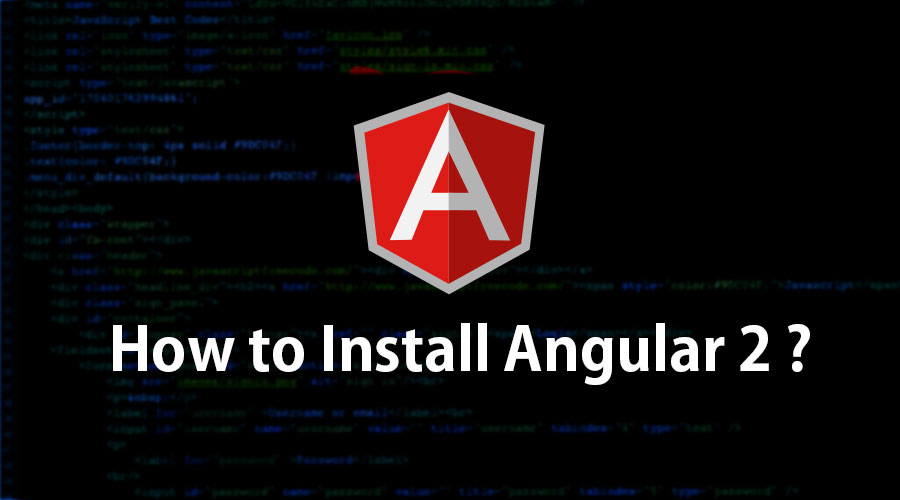 install angular