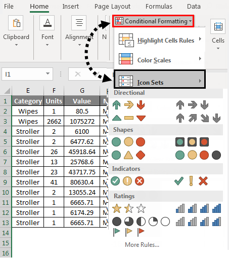 Icon Sets In Excel How To Use Icon Sets In Excel