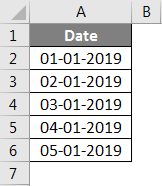 Insert date example 3-1