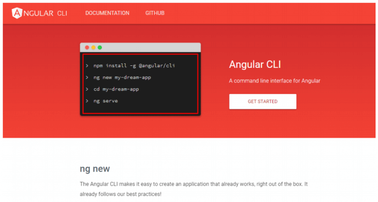 install angular