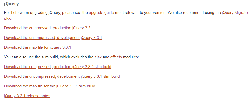 Downloading jquery