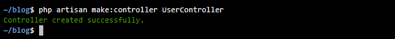 php artisan make: controller Controller_Name