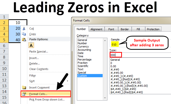 Leading Zeros In Excel Examples How To Add Leading Zeros 8120