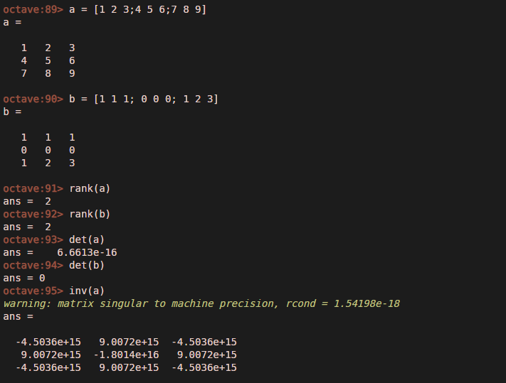 matlab command for matrix vector system solve