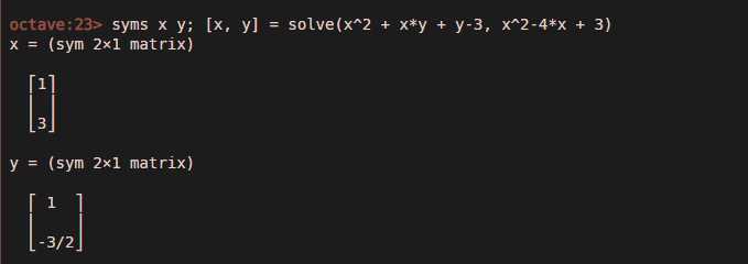 Commands for Equation solving