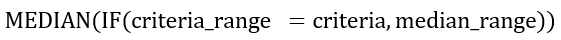 Median IF Formula