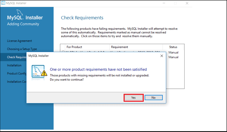 Mysql Install output 10