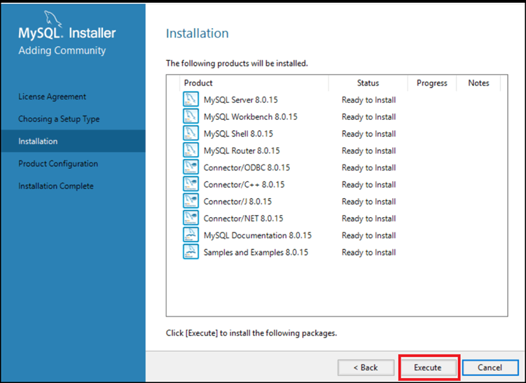 Mysql Install output 11