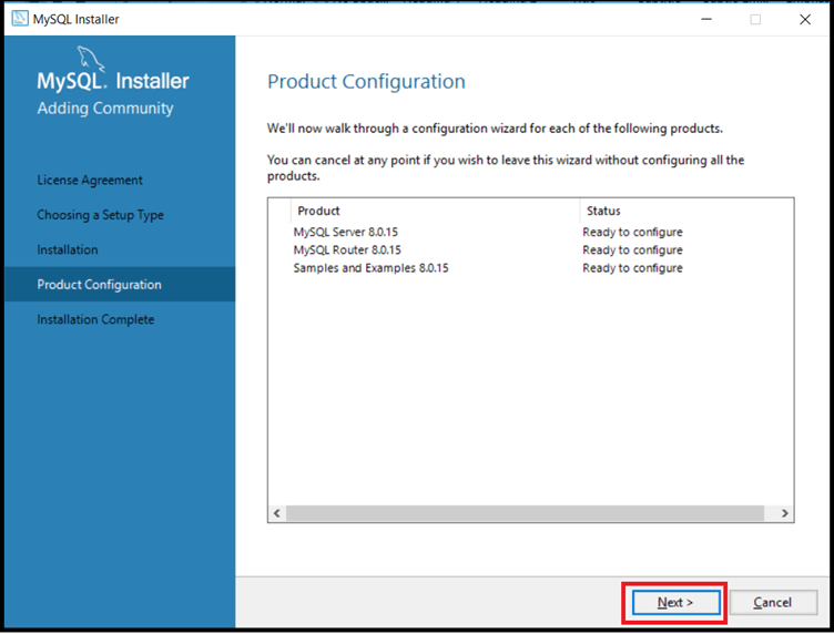 Mysql Install output 13