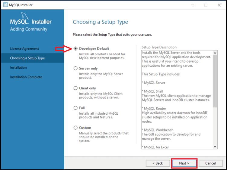 Mysql Install output 8