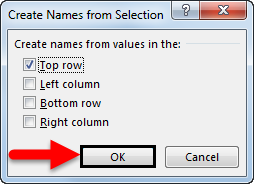 Excel Named Range