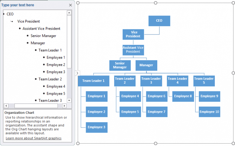 Organization Chart In Excel How To Create Excel Organization Chart 6472