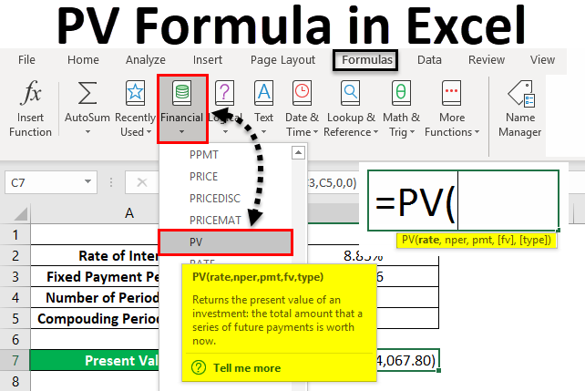 in pv table excel Use To Excel (Examples) Excel in PV Formula PV  How Formula