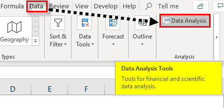 labels on regression in data analysis excel