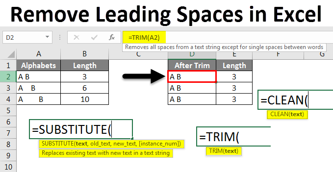 remove extra spaces from text in excel