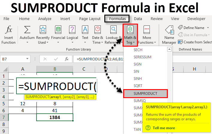 SUMPRODUCT Formula In Excel How To Use SUMPRODUCT Formula 