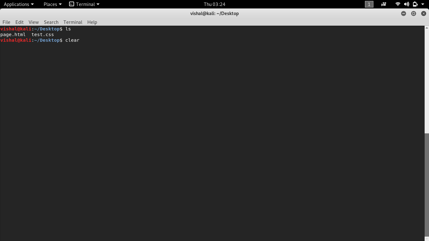 Unix command Clear 1