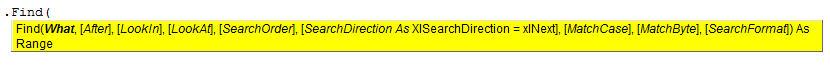 VBA find formula syntax