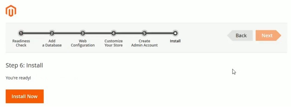 Create Admin Account page