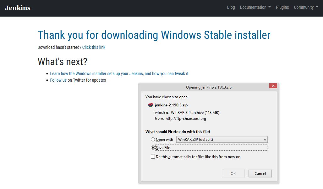 Windows Stable installer