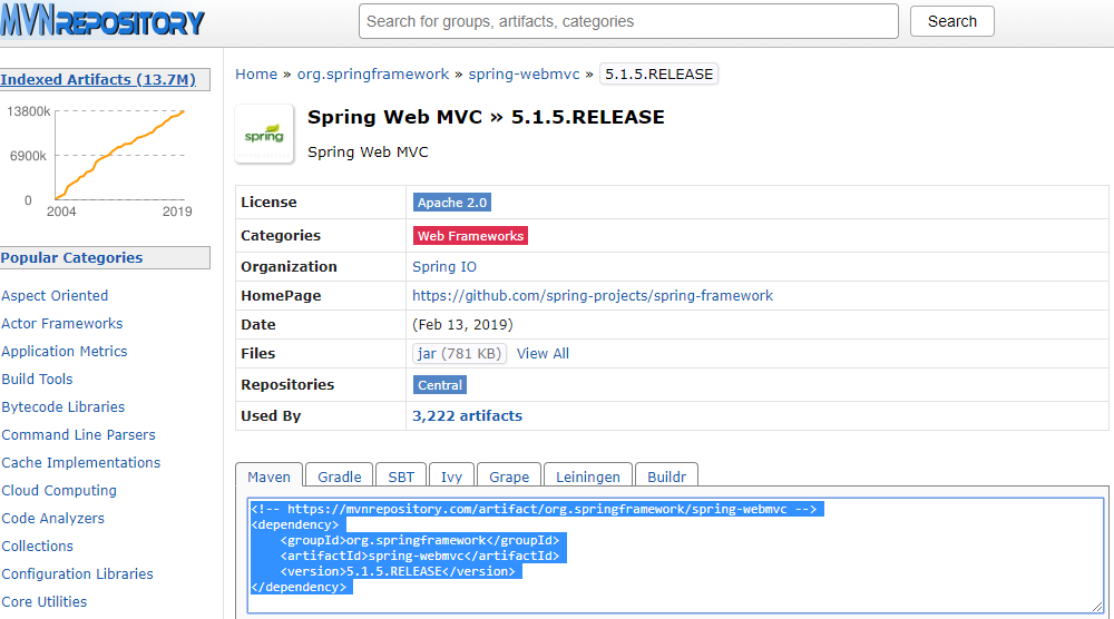 Spring Web MVC 5.1.5 release