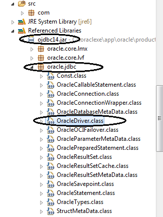 Oracle driver class 15