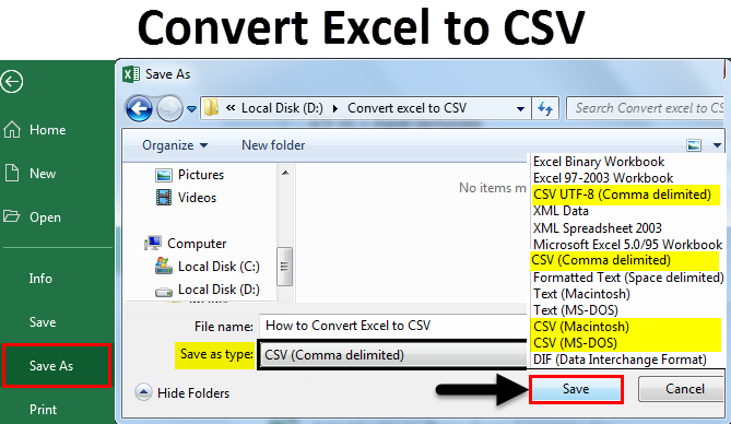 convert csv file to excel