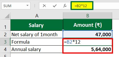 salary formula-Example 4
