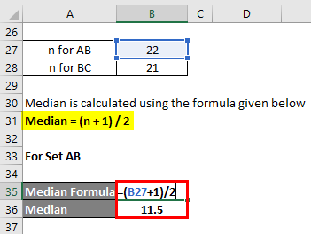 Median Formula How To Calculate Median Calculator Excel Template