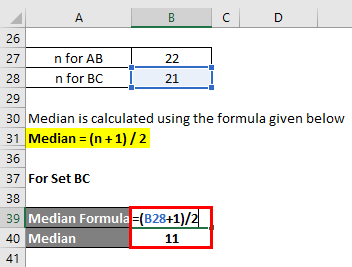 Median Formula How To Calculate Median Calculator Excel Template