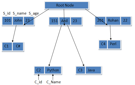 hierarchical database example