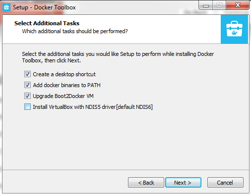 Install Docker Toolbox