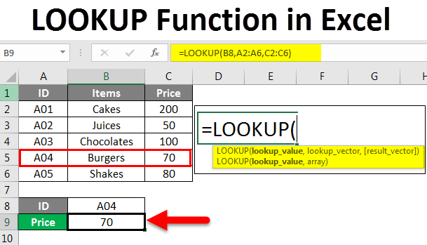 LOOKUP Function in Excel