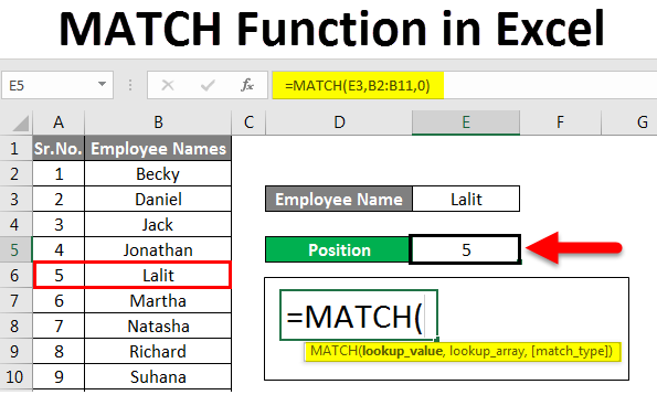 Match excel как пользоваться