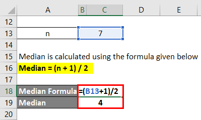 Median Formula How To Calculate Median Calculator Excel Template