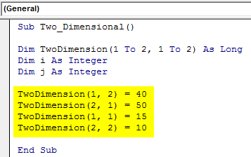 Two Dimensional Array 1