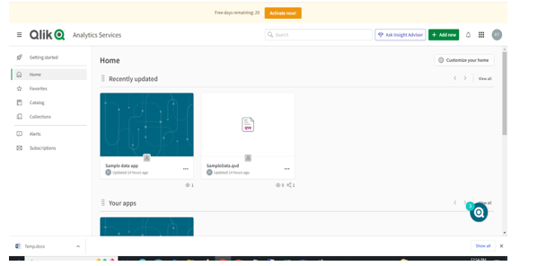 QlikView dashboard