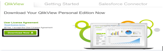 QlikView the download button
