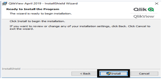 Qlikview installation process will be started