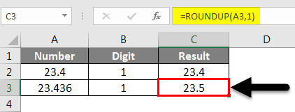 Rounding in Excel - Roundup Function 2