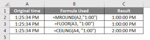 Rounding in Excel - Round time 1