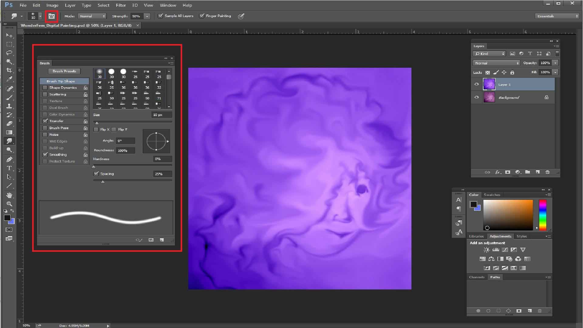 photoshop liquify tool only hand