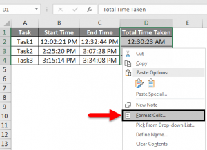excel formula to subtract time
