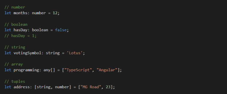 typescript includes