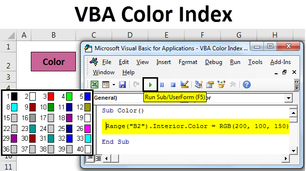 color index codes for mac excel