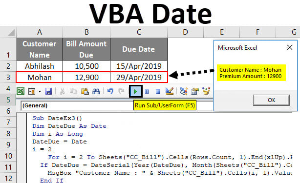 Vba Date How To Use Excel Vba Date Function With Examples