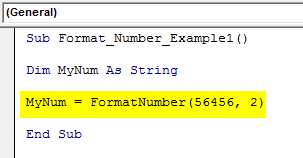 VBA Format Number Example 1-2