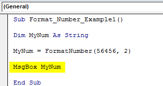 VBA Format Number Example 1-3