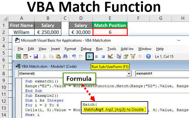 VBA Match Function How to use Excel VBA Match Function